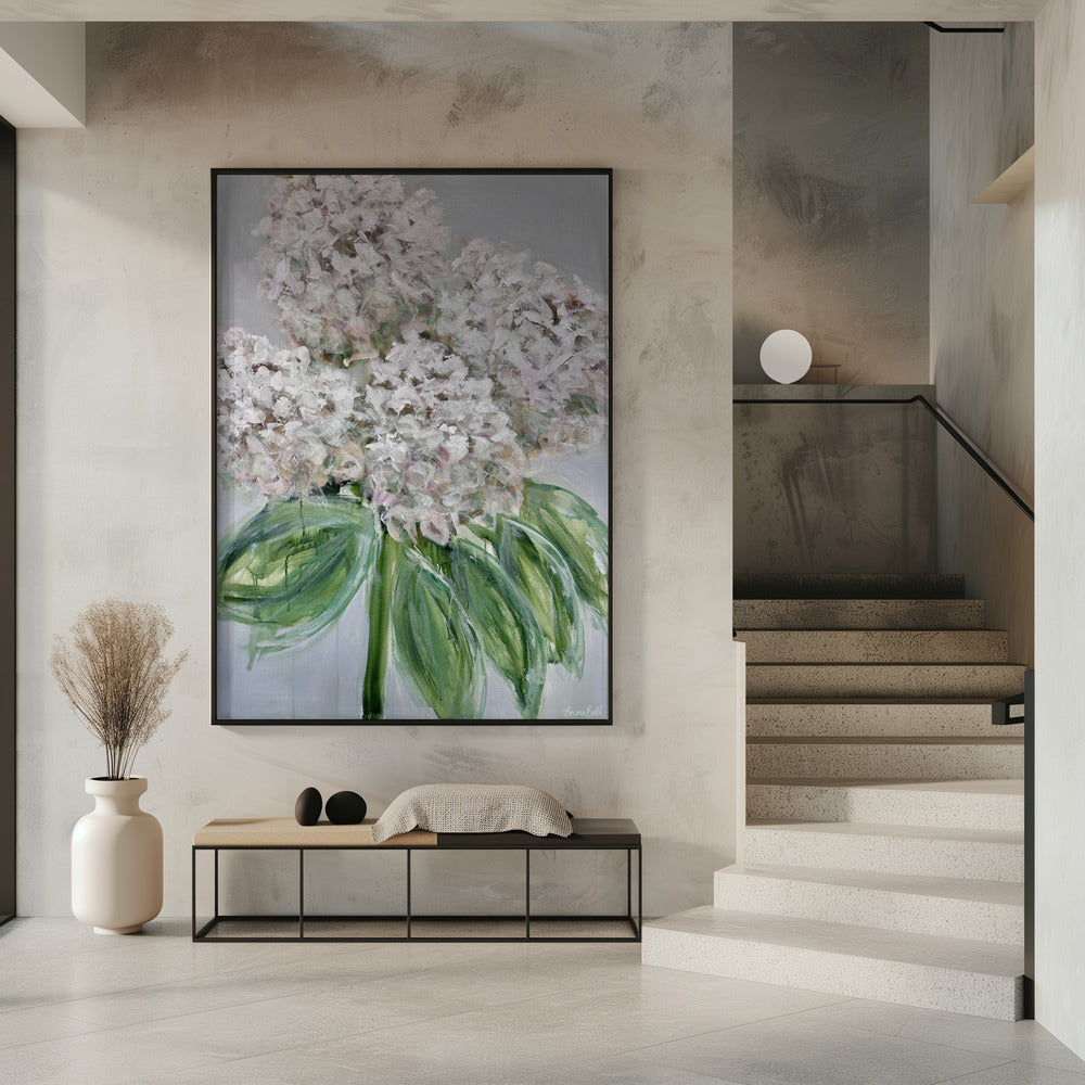 White Hydrangea Bloom | Poster