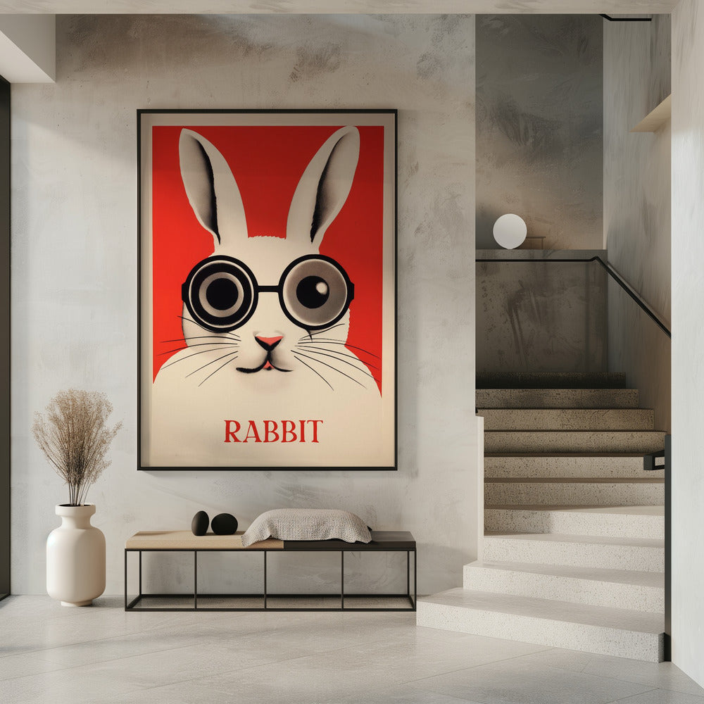 Rabbit With Oversized Glasses | Poster