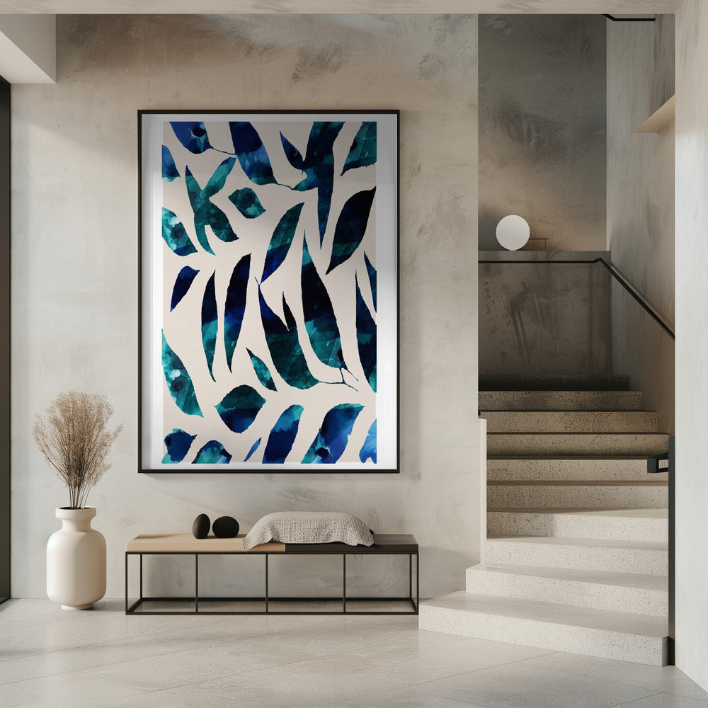 Indigo Leaf Fall | Poster