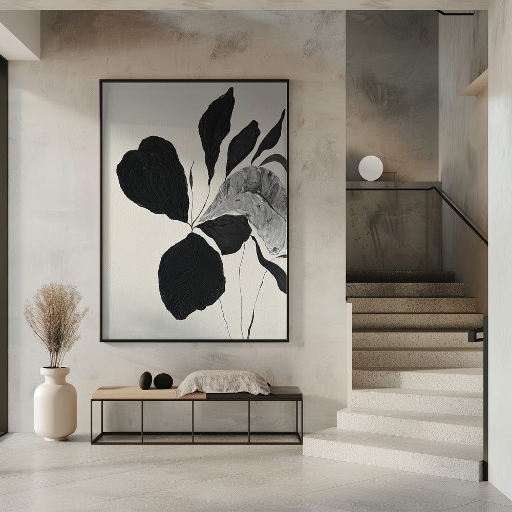 Monochrome Leaves | Poster