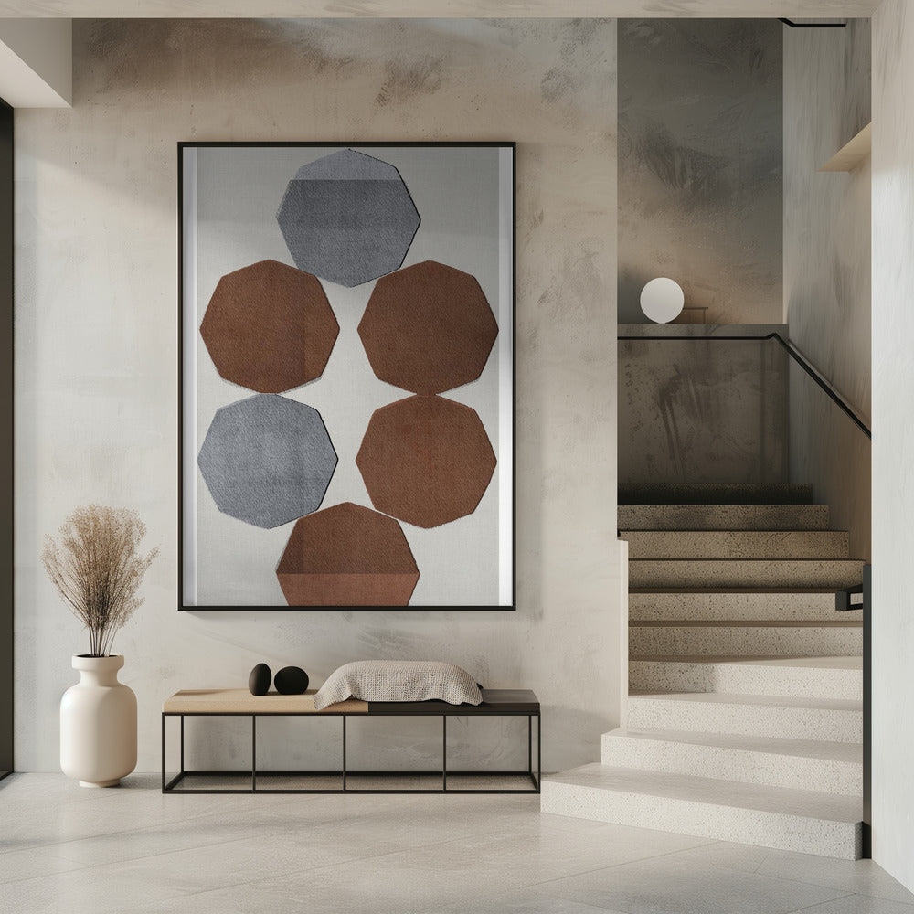 Faceted Earth Shapes | Poster