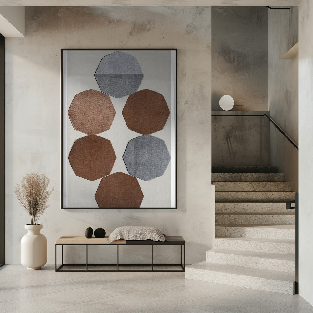 Faceted Earth Shapes | Poster