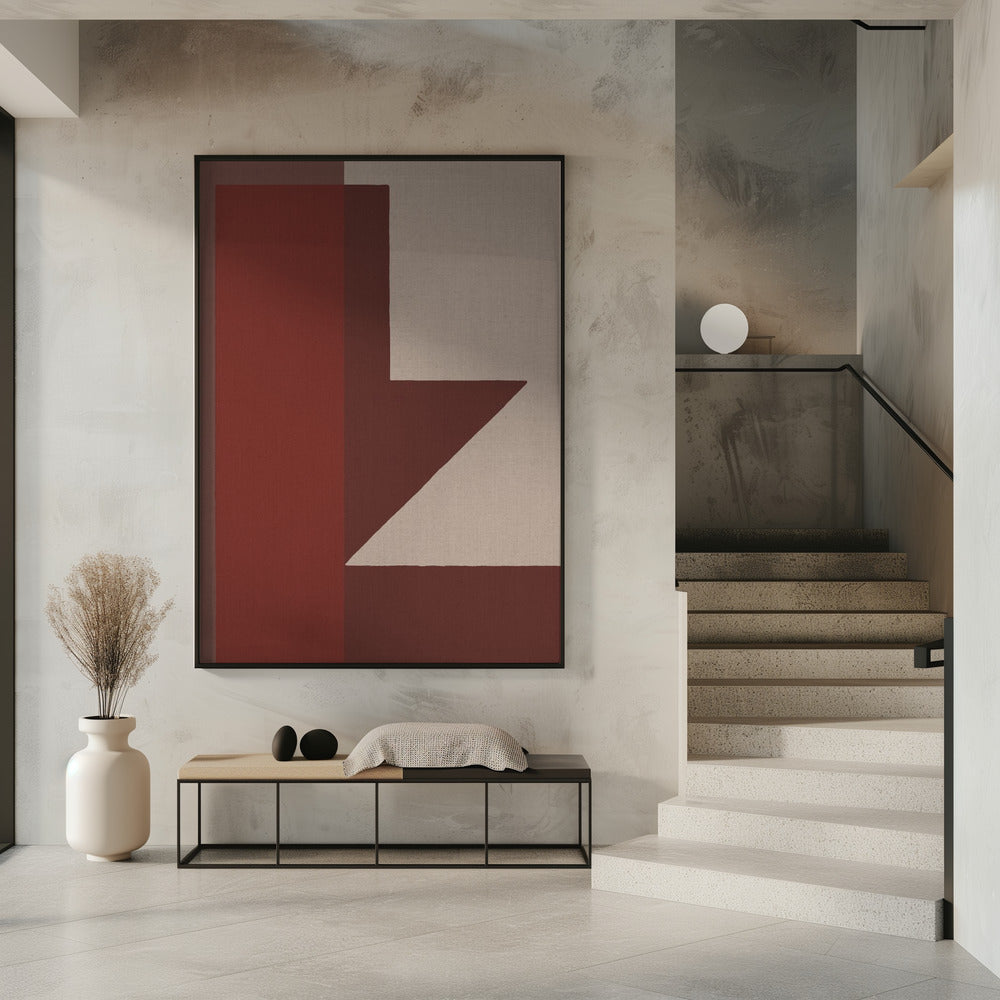 Red Geometric Composition | Poster