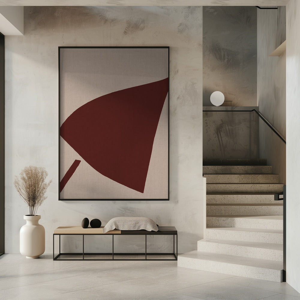 Red Geometric Composition | Poster