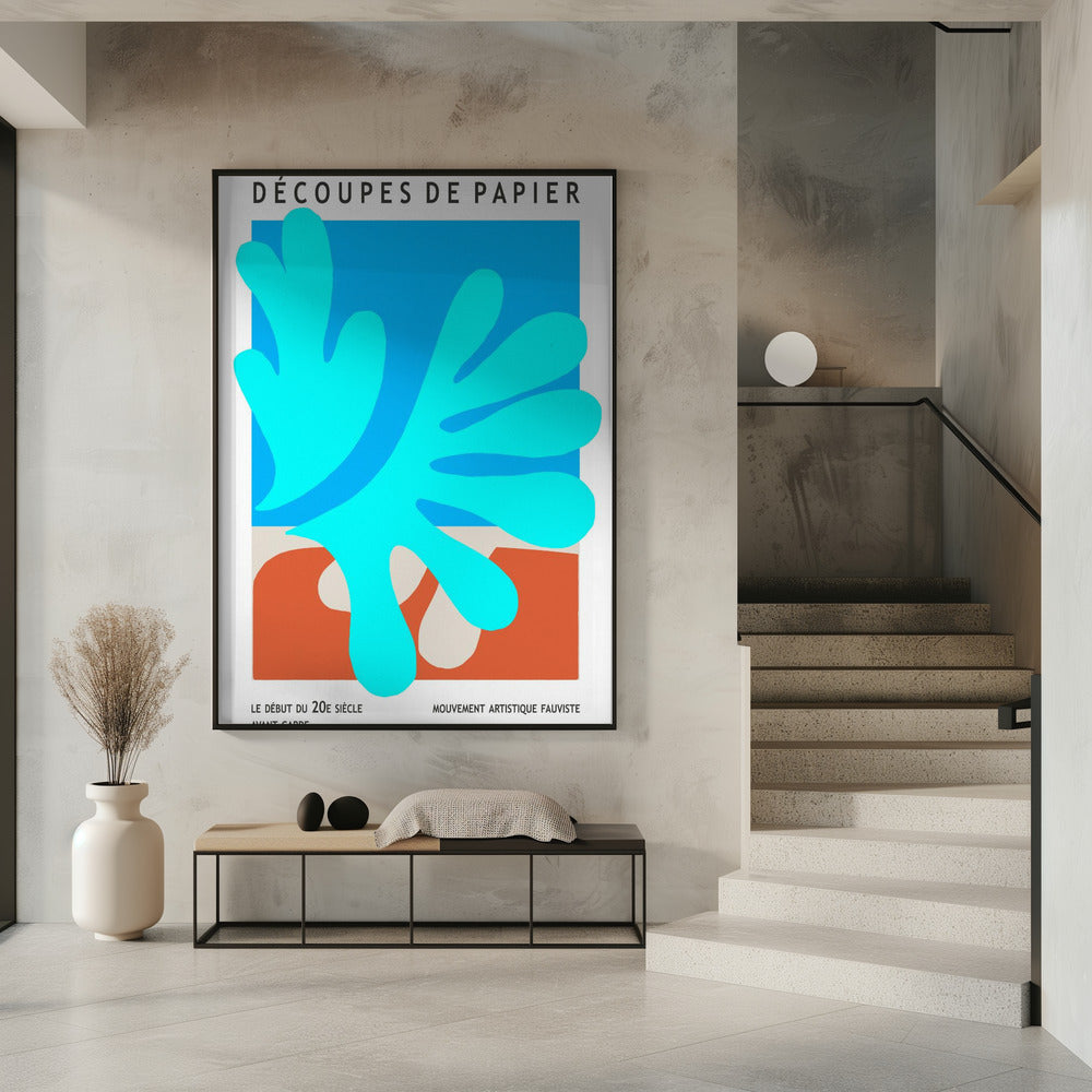 Organic Shapes And Vibrant Blue Hues | Poster