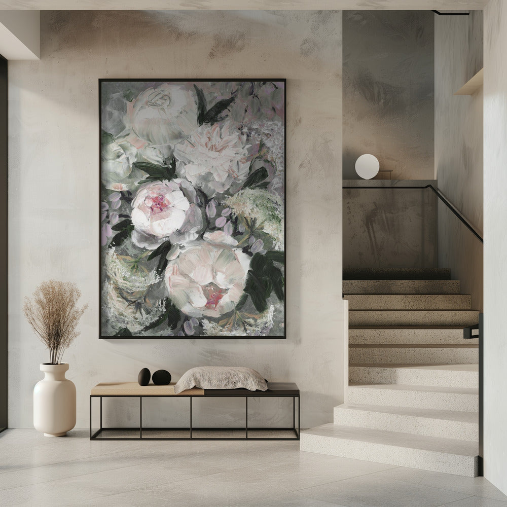 flForal Composition With White And Pink Flowers | Poster