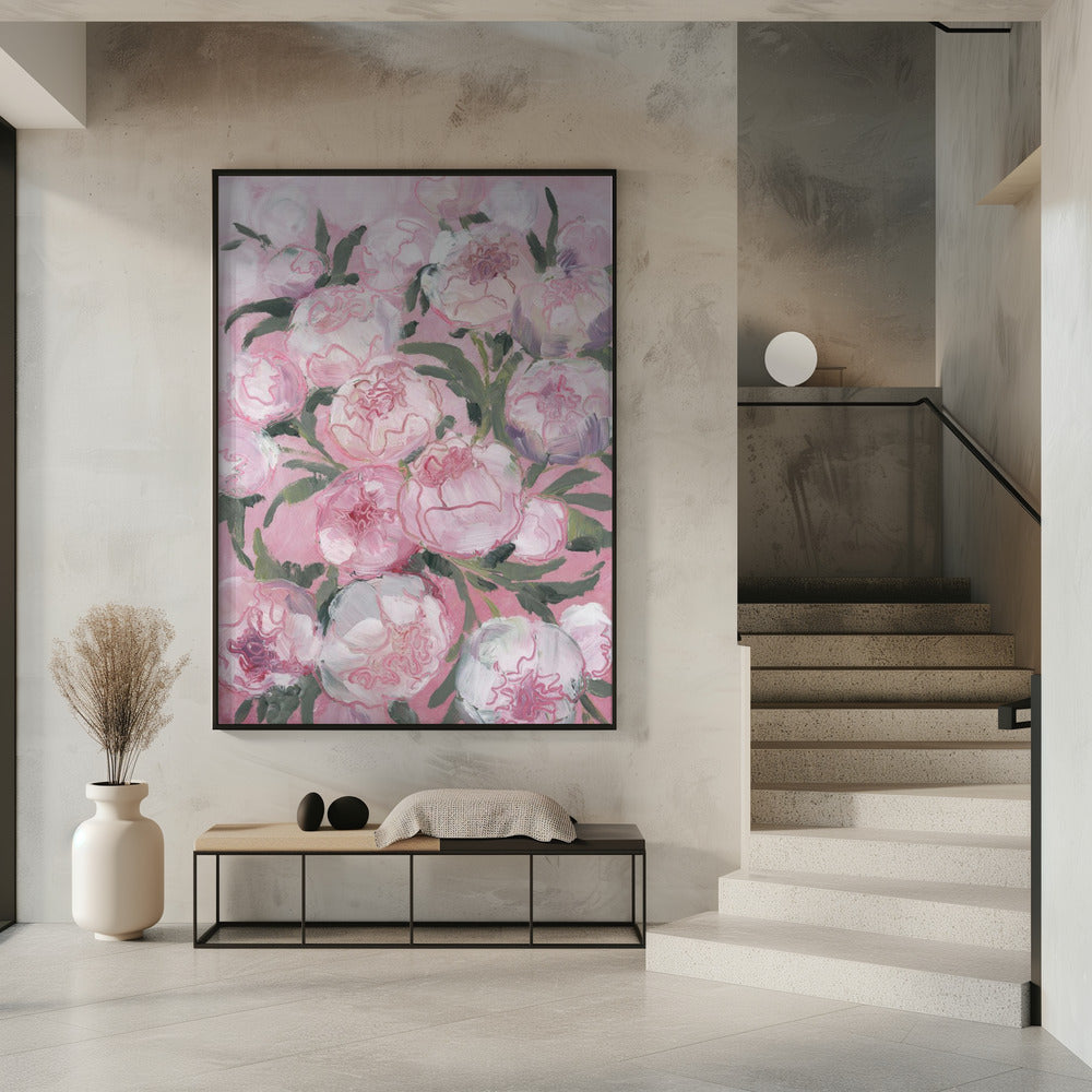 Floral Composition Of Pink Peonies | Poster
