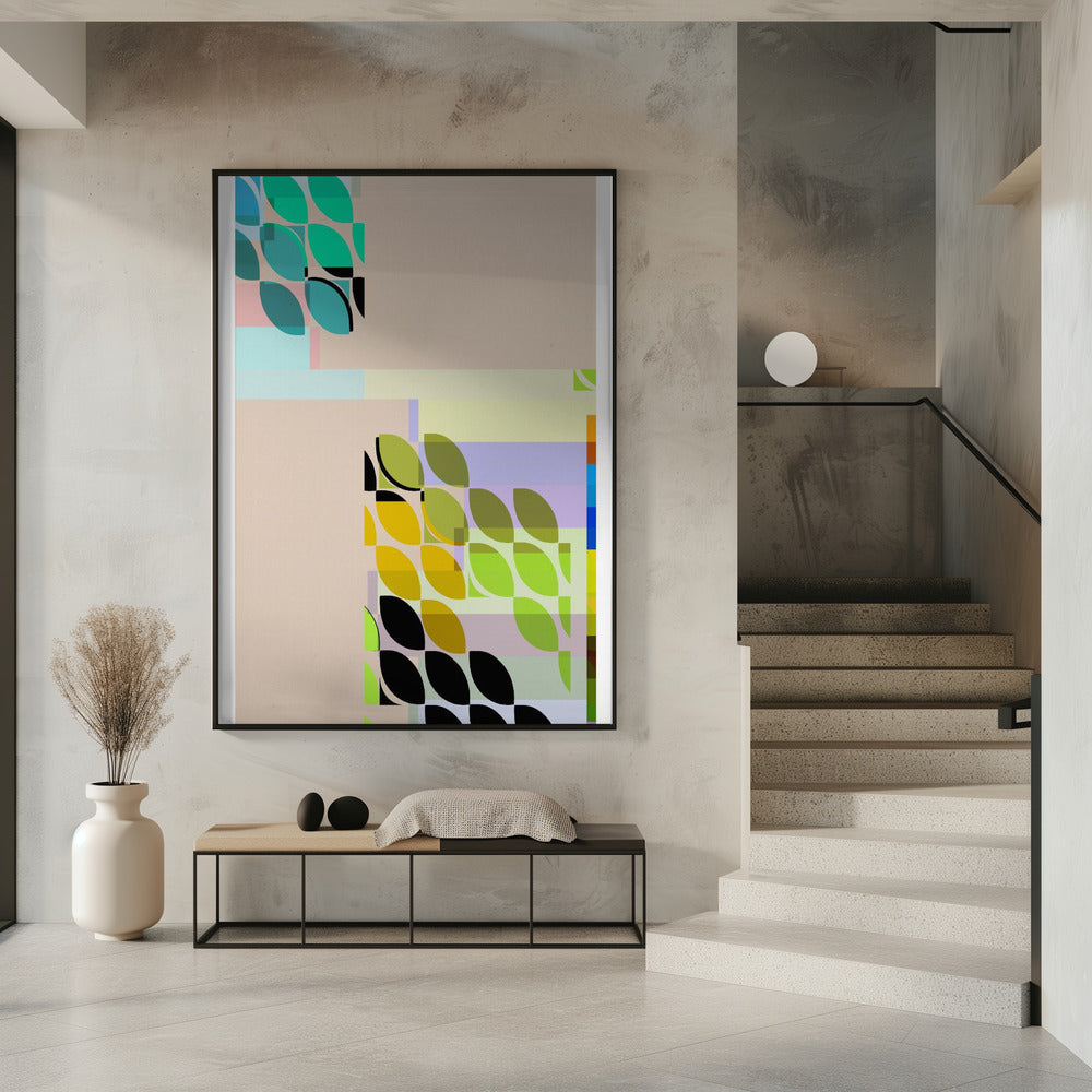 Colorful Leaf Like Shapes | Poster