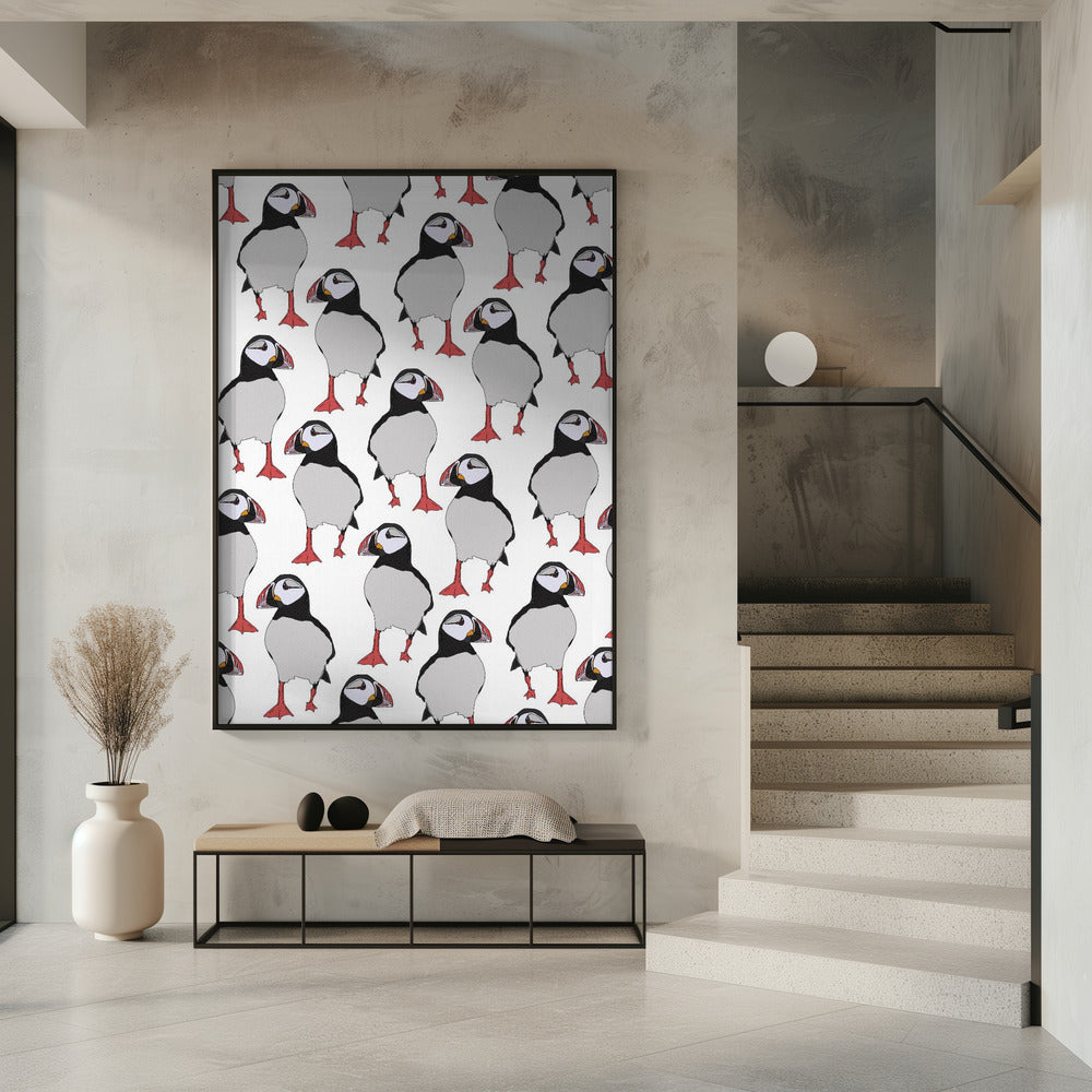 Puffin Bird Pattern | Poster
