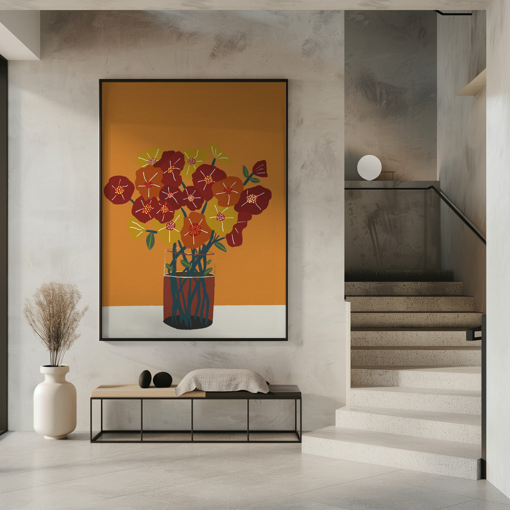 Floral flowers in vase | Poster