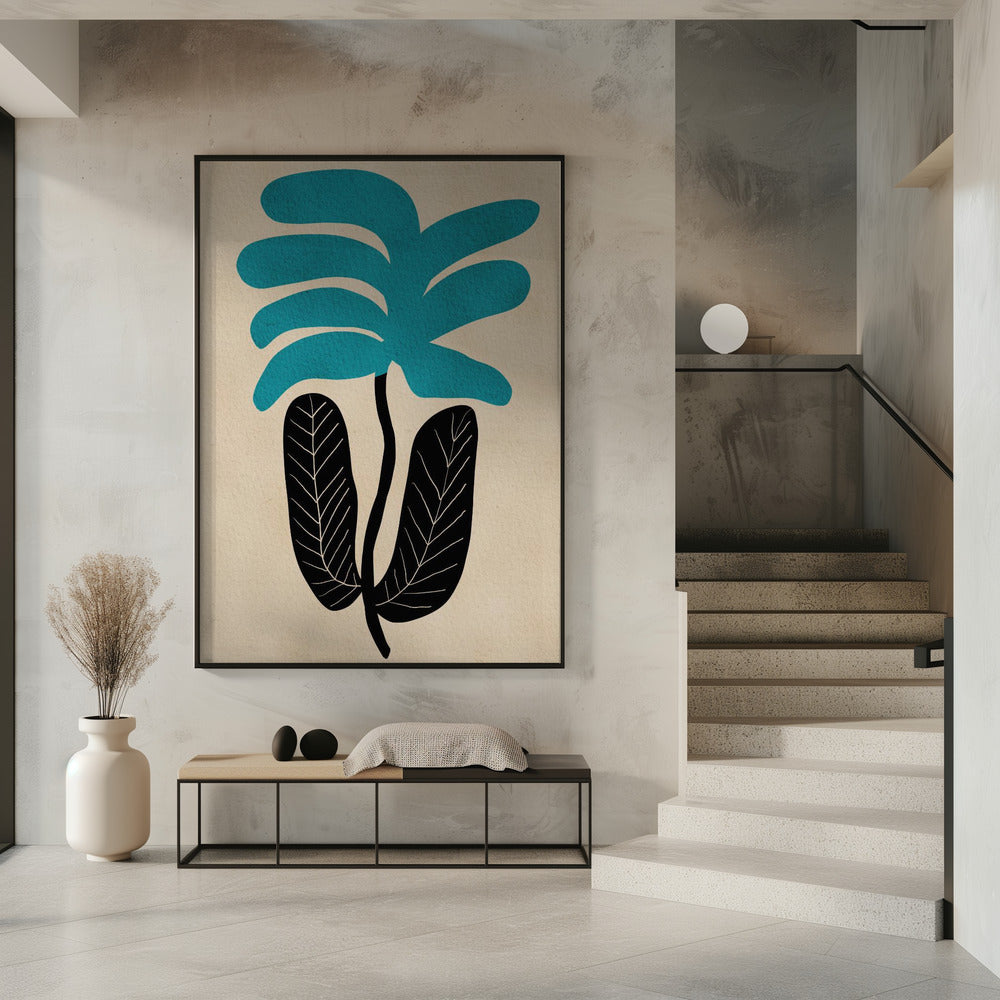 Blue floral flower | Poster