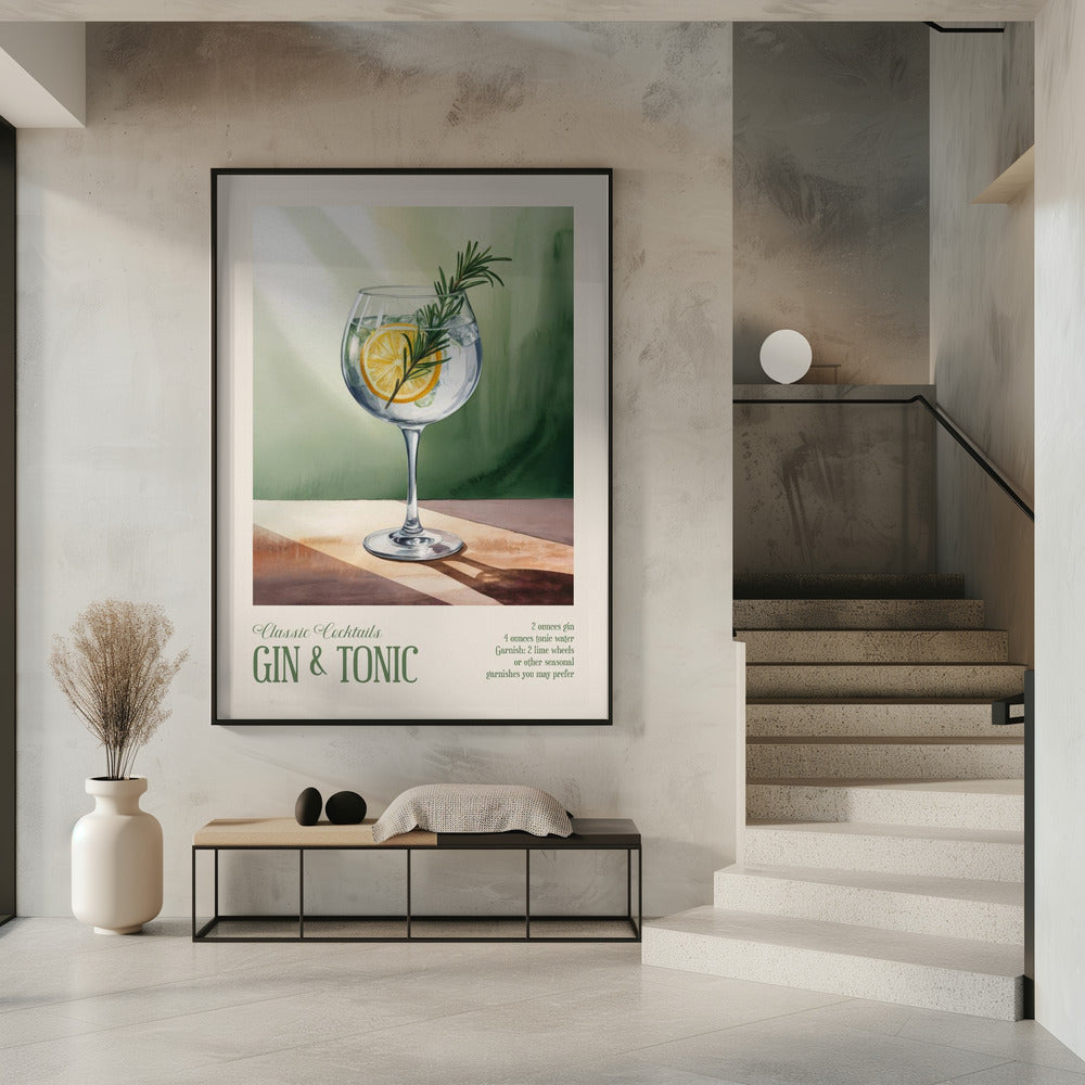 Classic Cocktails - Gin and Tonic | Poster