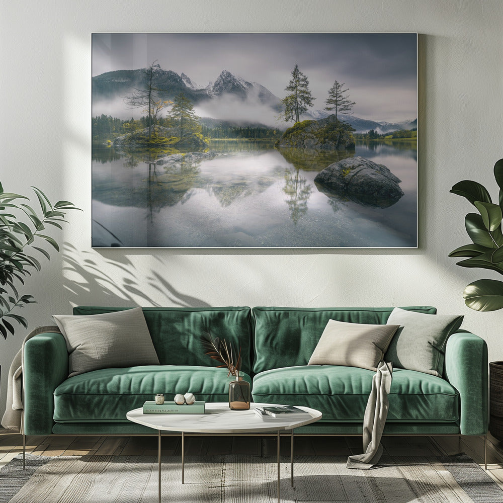 Rainy morning at Hintersee (Bavaria) | Canvas