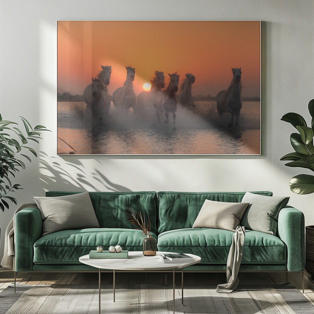 Sunset in Camargue | Canvas