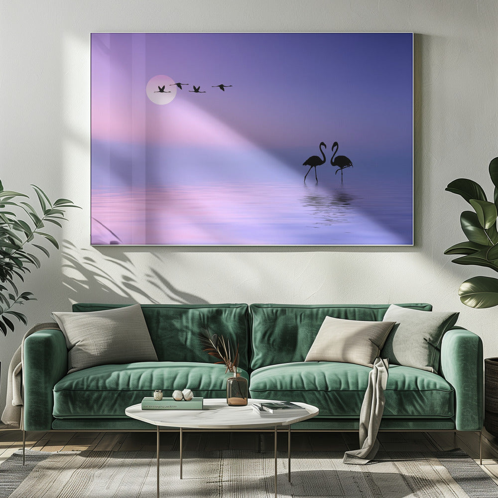 Flying Flamingo | Canvas
