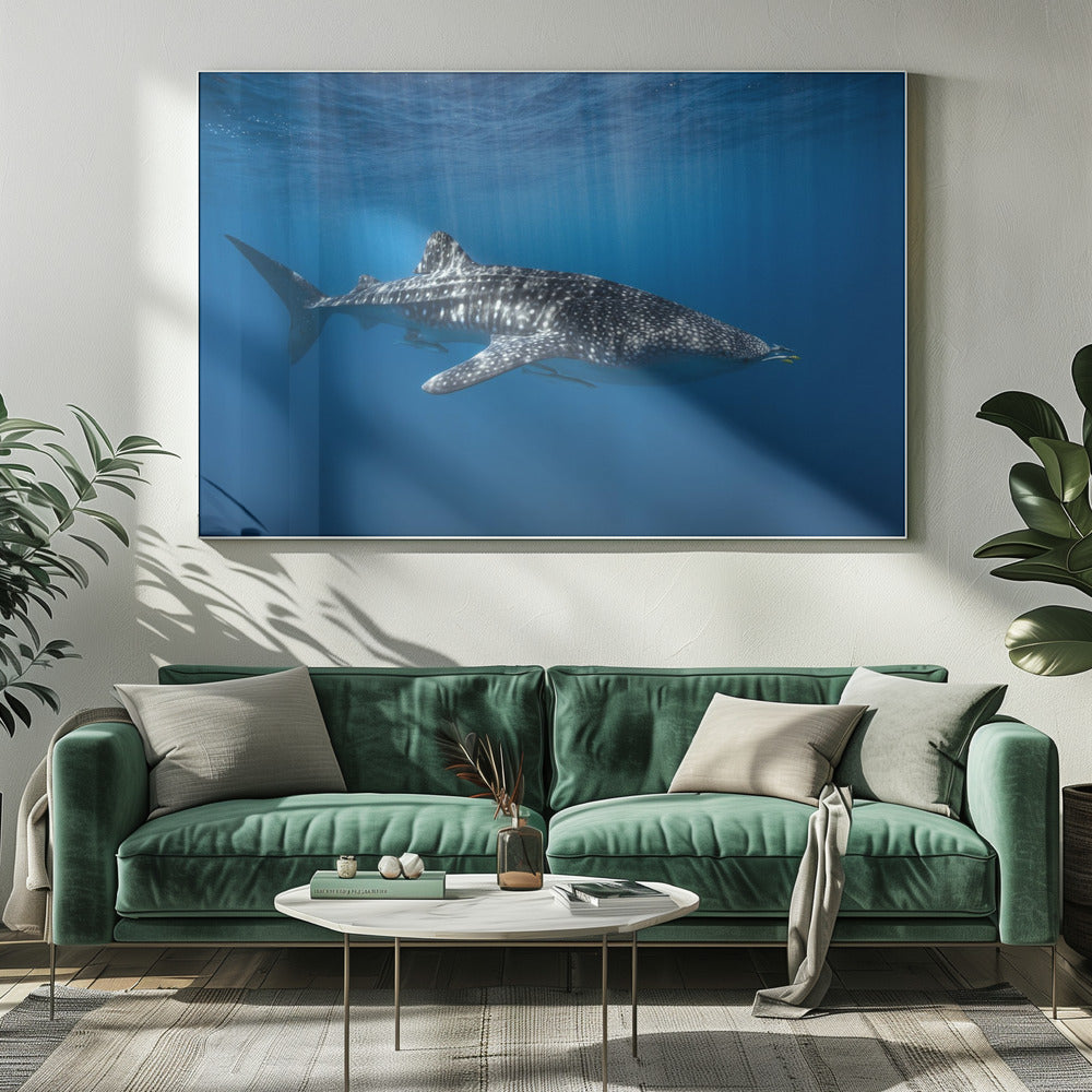 Whale shark in the blue | Canvas
