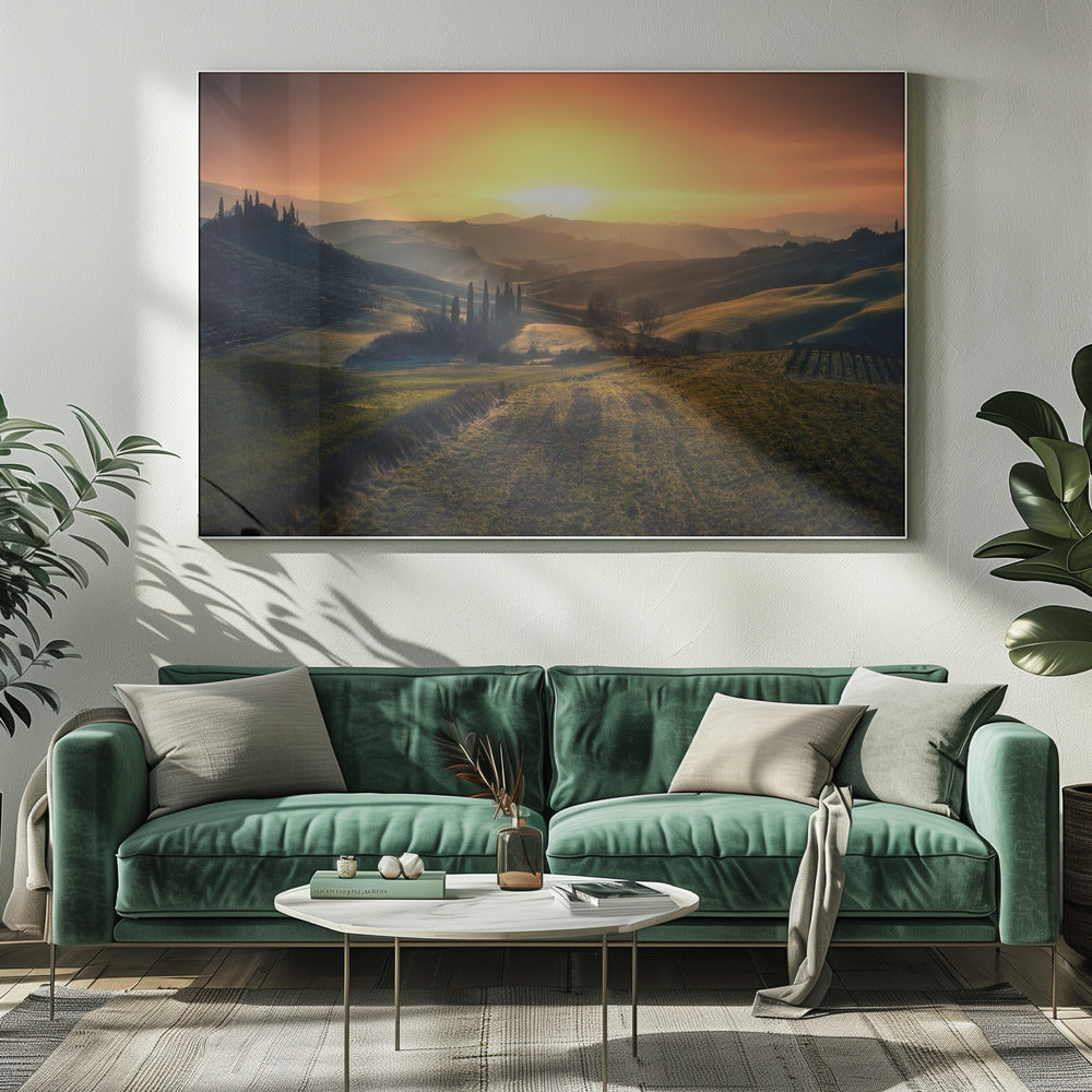 Val d'Orcia in the morning | Canvas