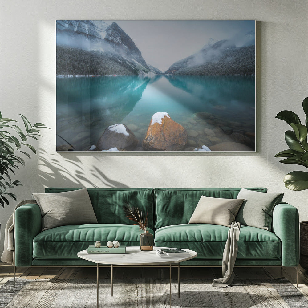 Foggy Lake Louise | Canvas