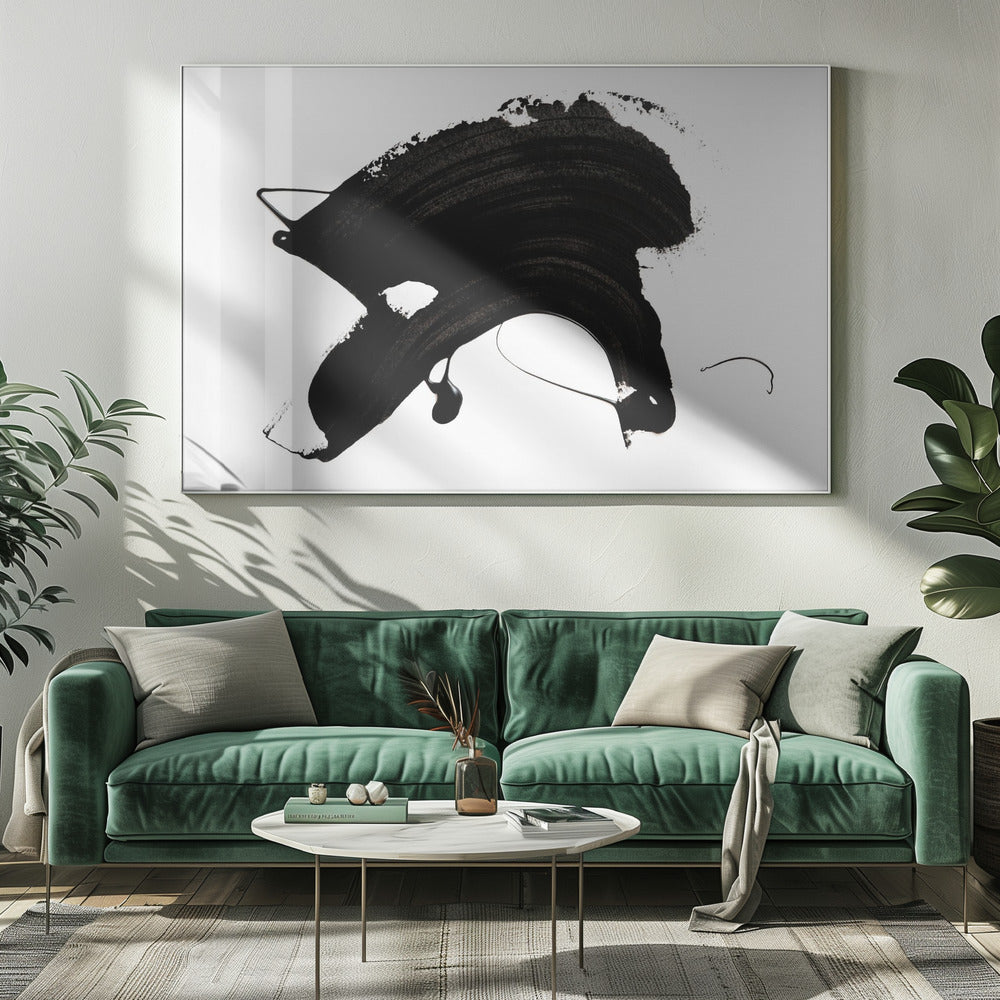 Black Abstract Stroke | Canvas