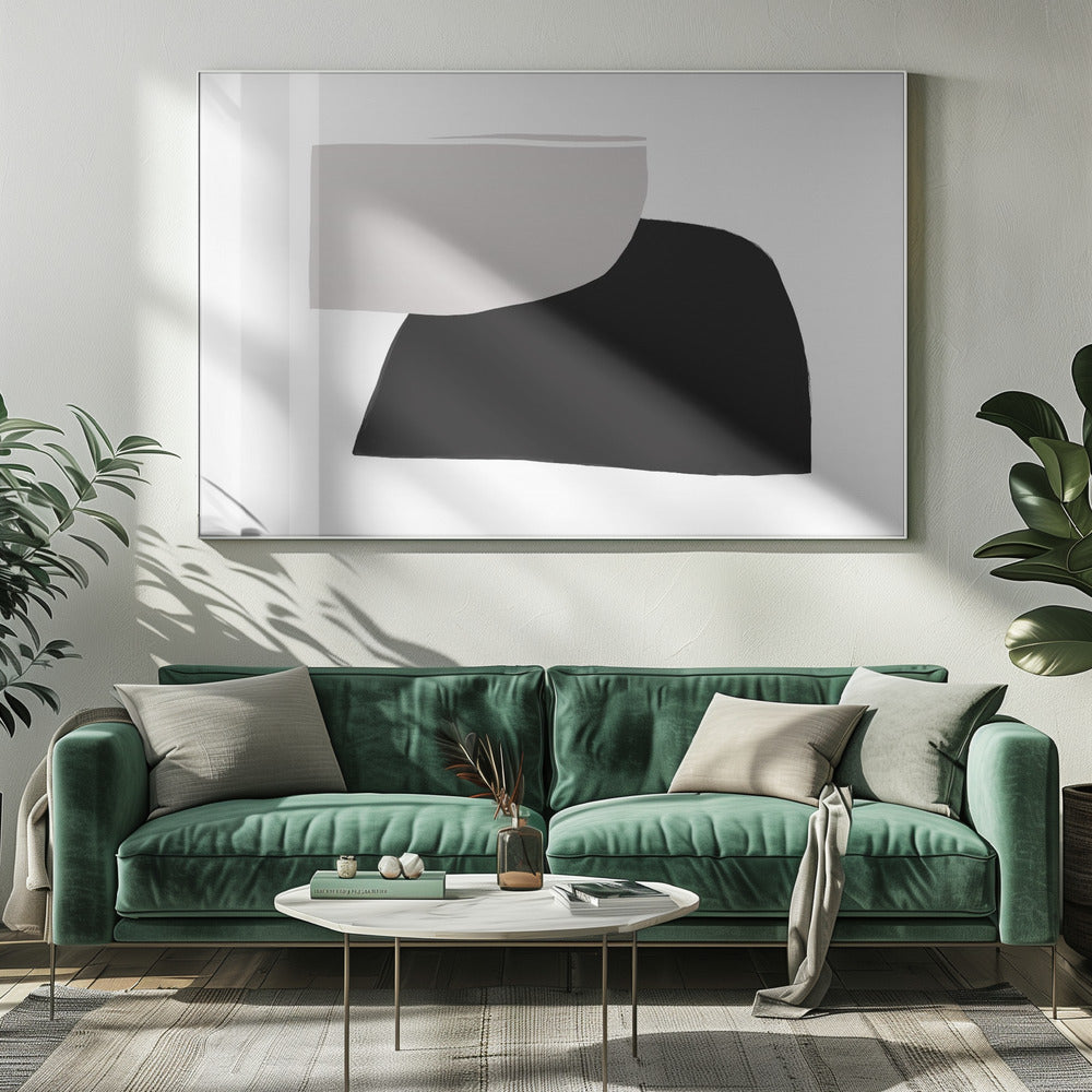 Monochrome Organic Shapes | Canvas