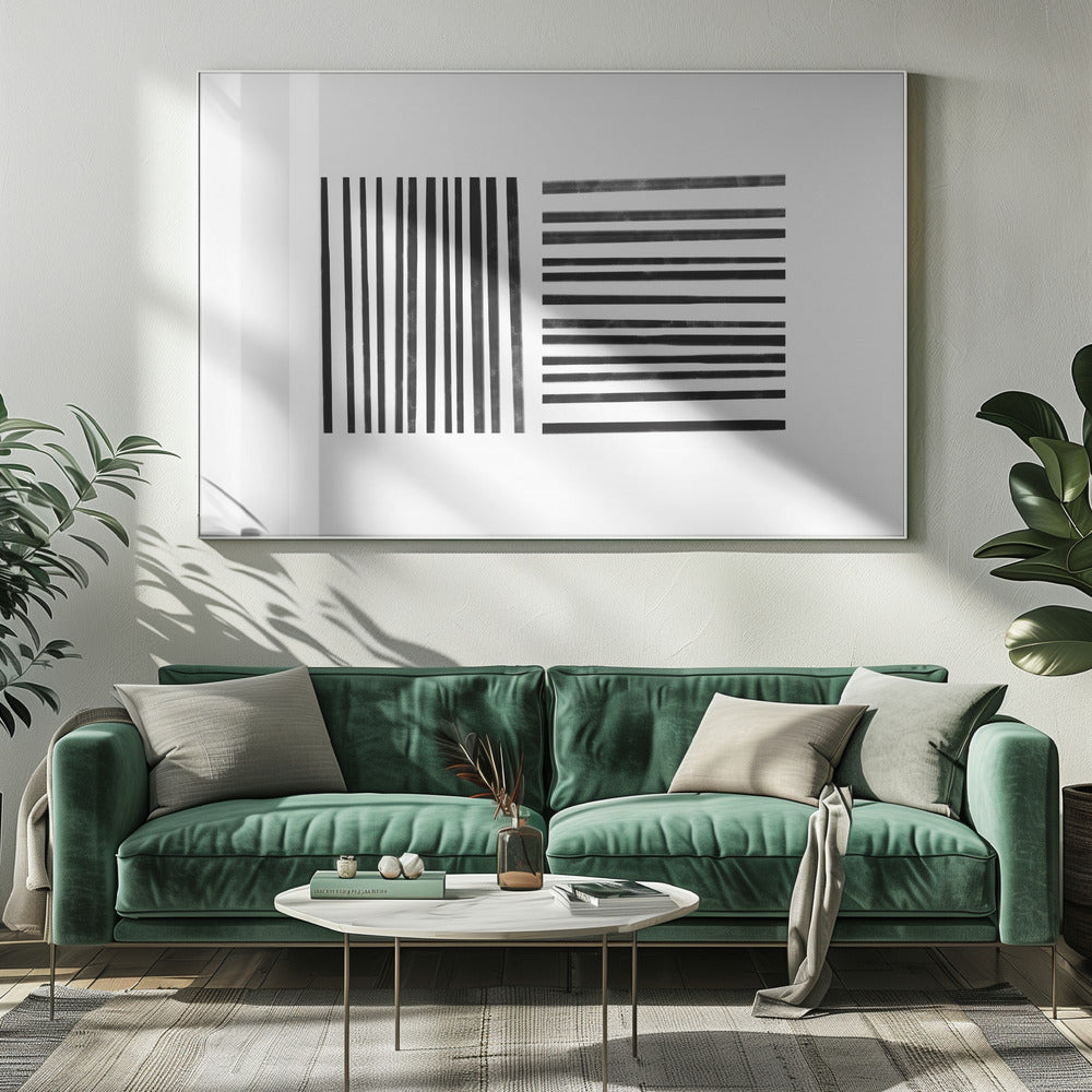 Parallel Black Lines | Canvas
