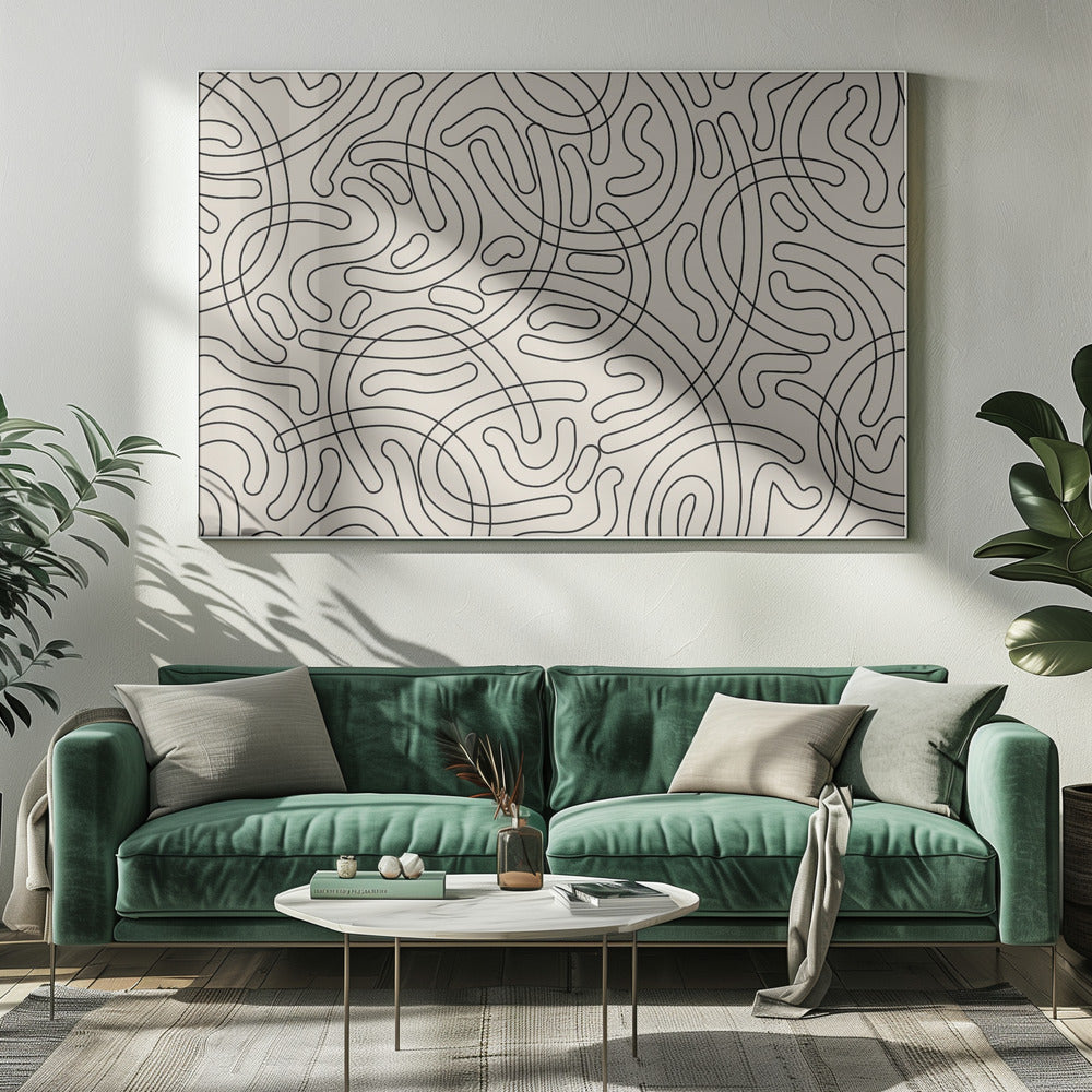 Loopy Labyrinth Lines | Canvas