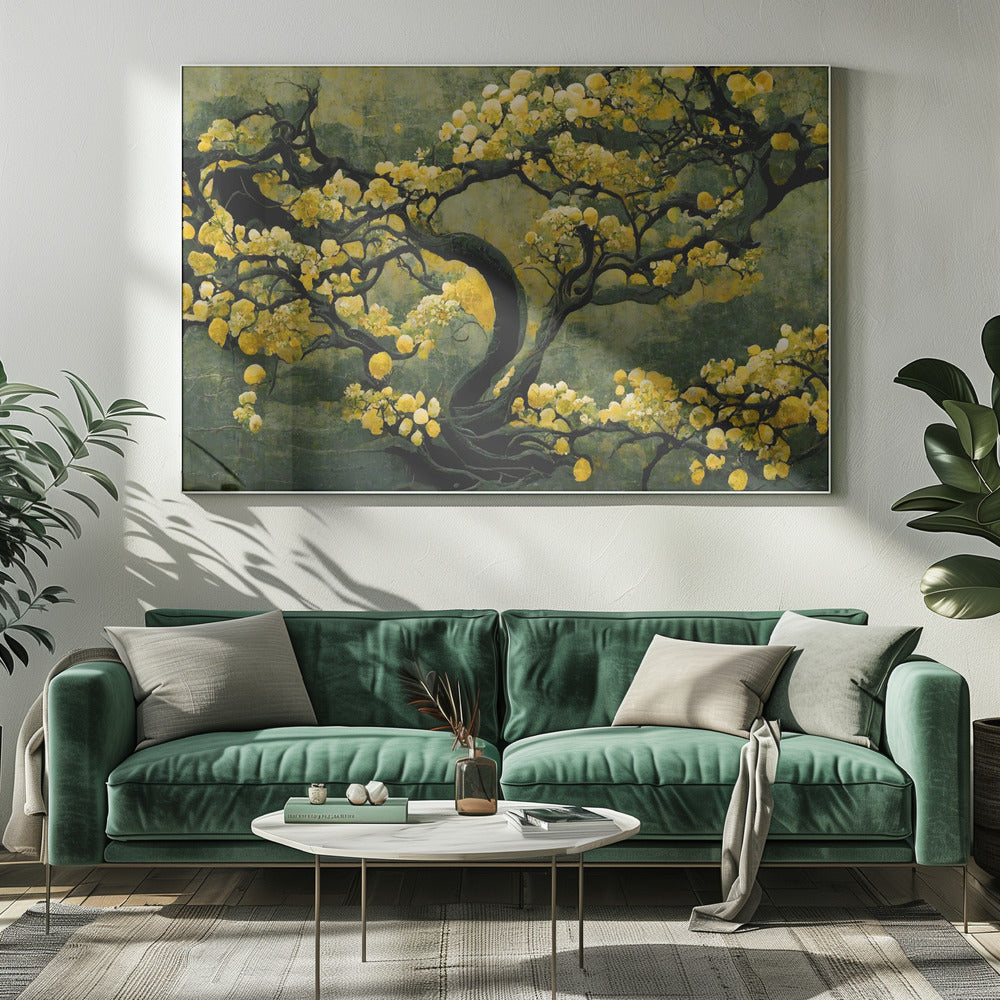 Golden Blossom Tree | Canvas
