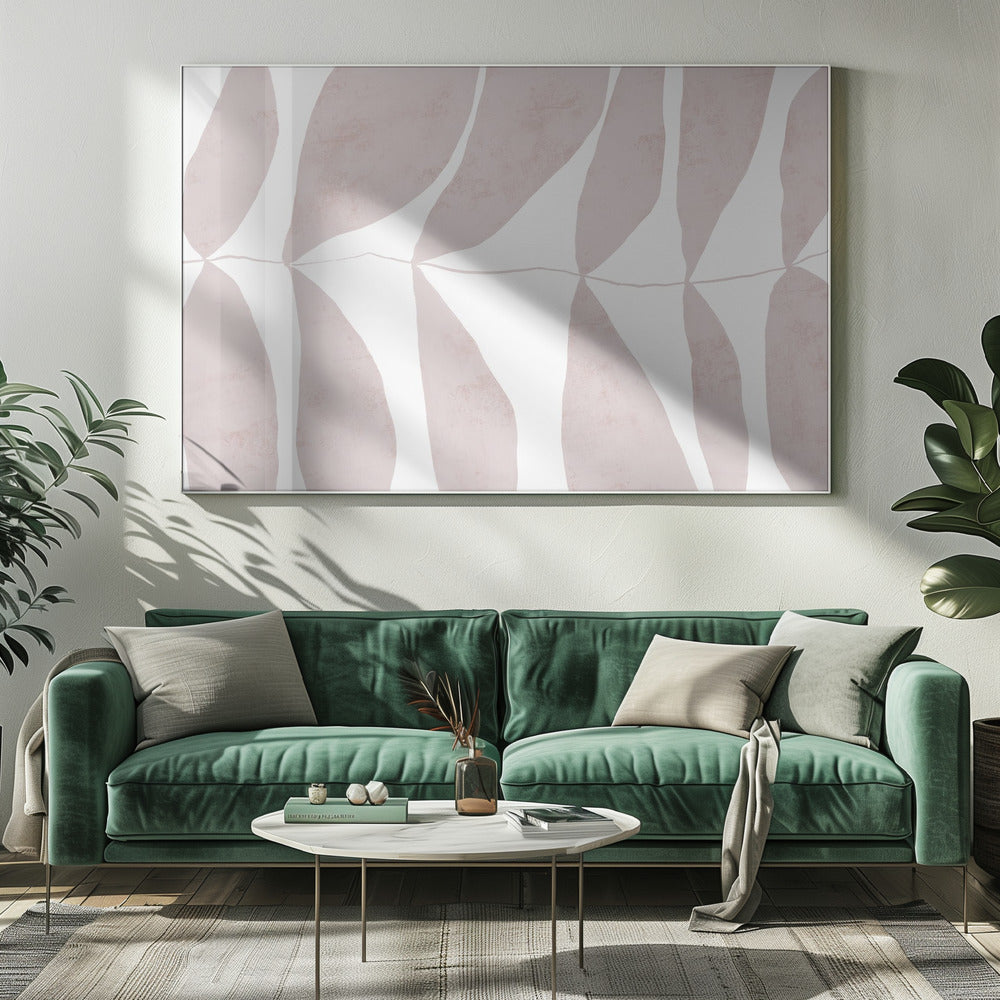 Leaf Patterns in Soft Beige Tones | Canvas