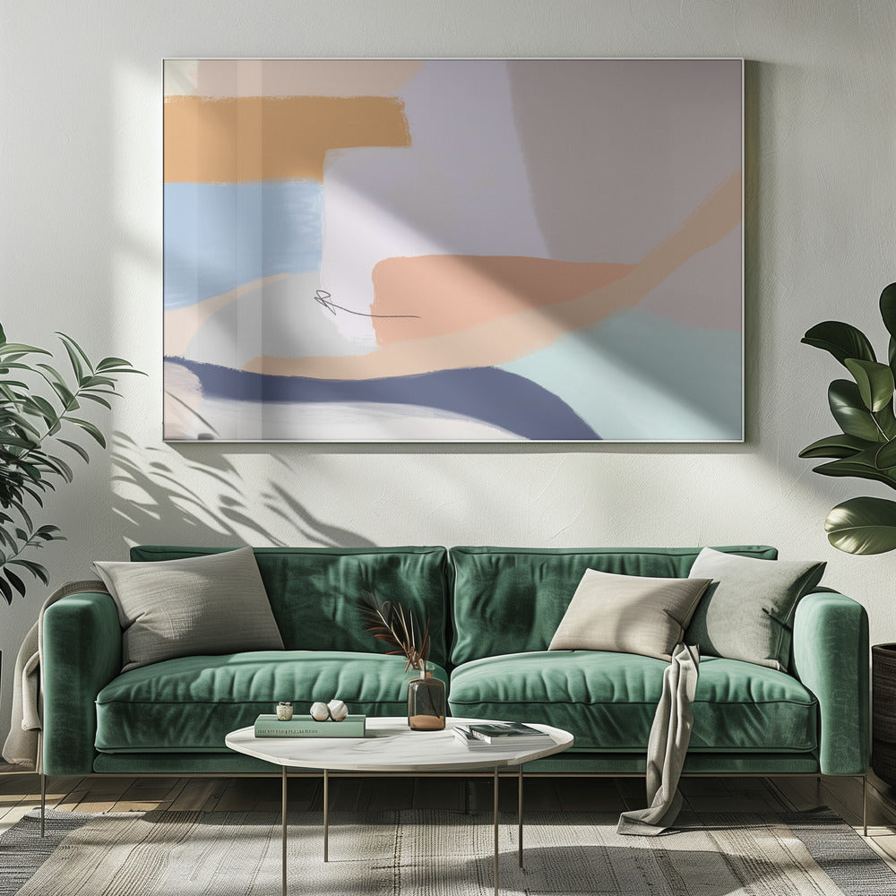 Soft Pastel Colors and Flowing Organic Shapes | Canvas