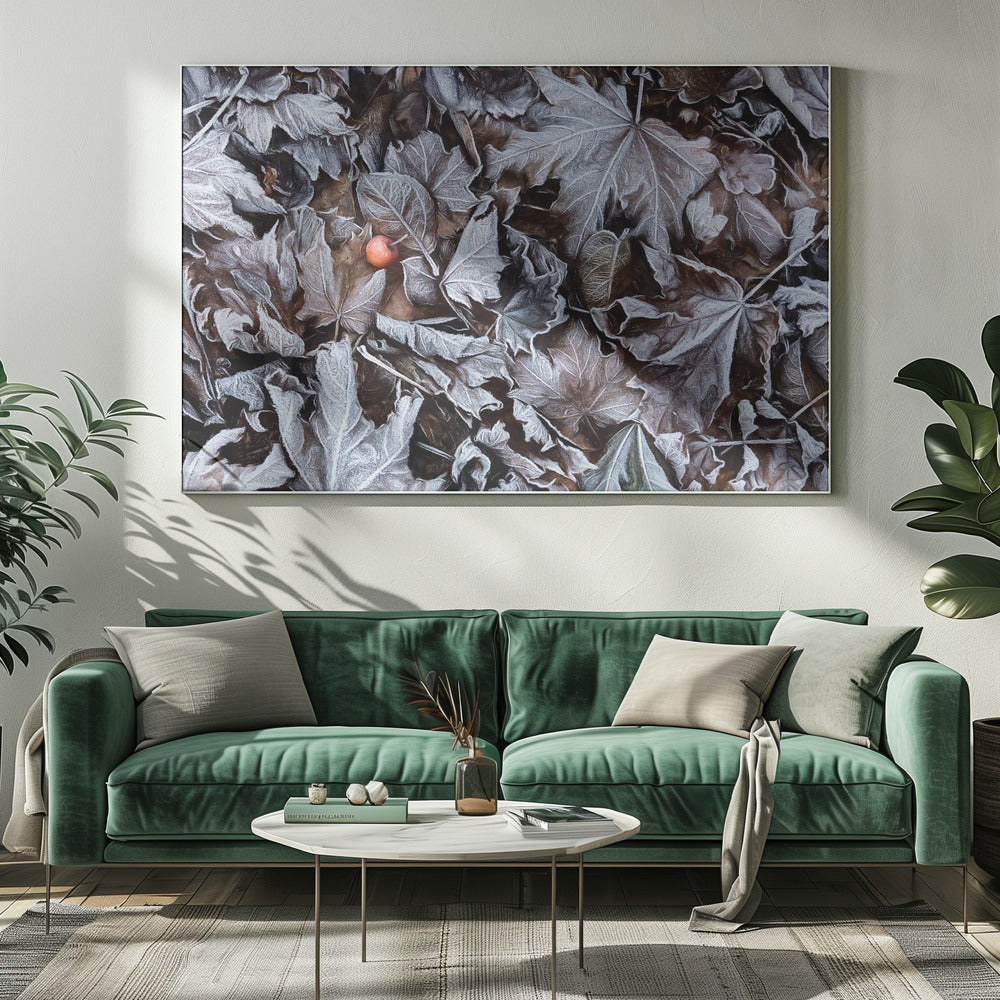 Frozen leaves | Canvas