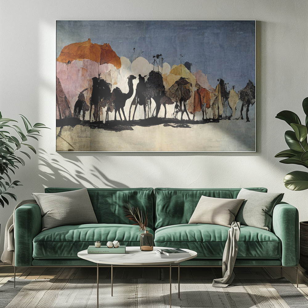 Desert Caravan Journey | Canvas