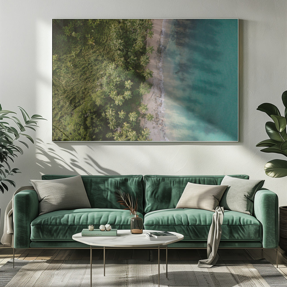 Green Beach from Above 2 | Canvas
