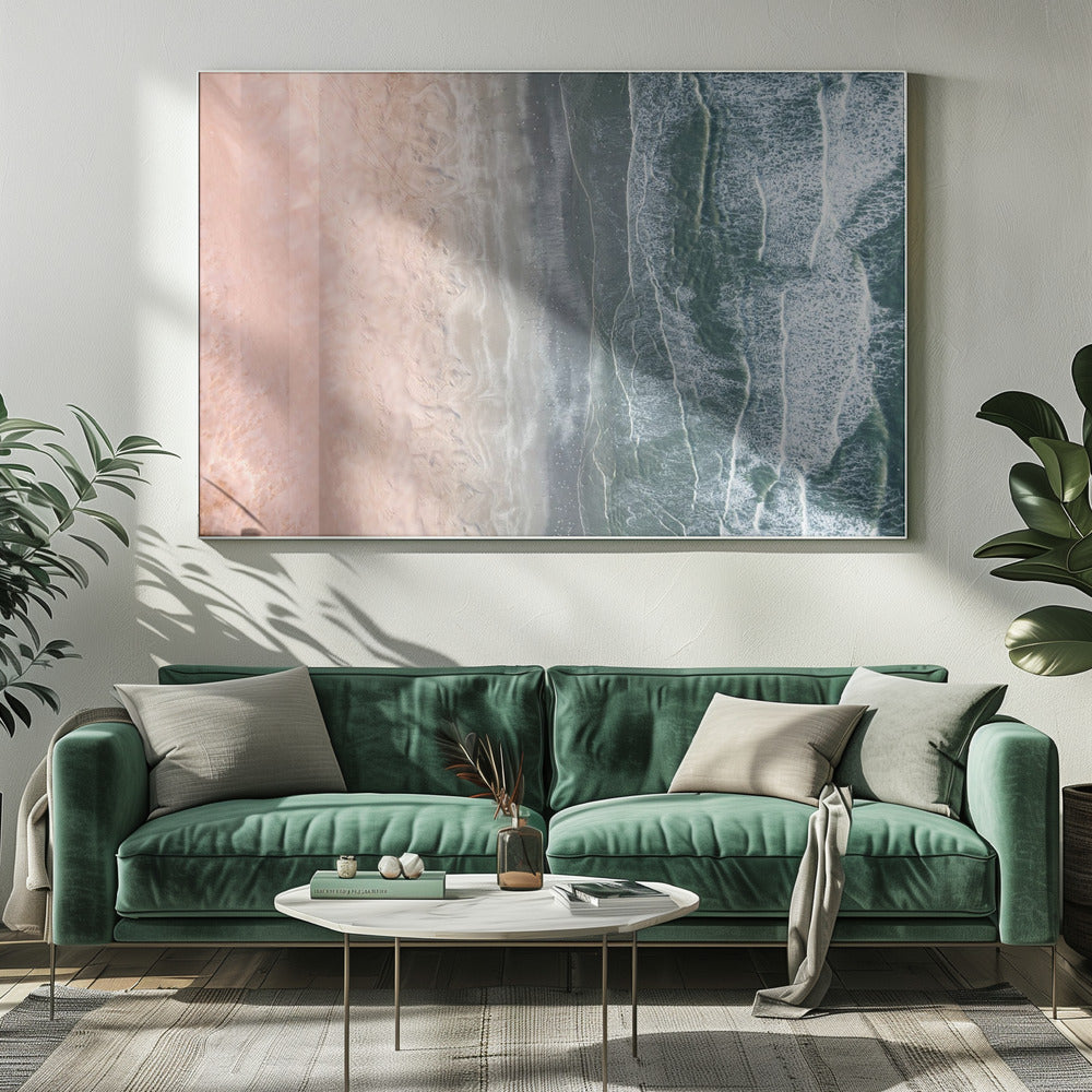 Pink and blue coastal | Canvas