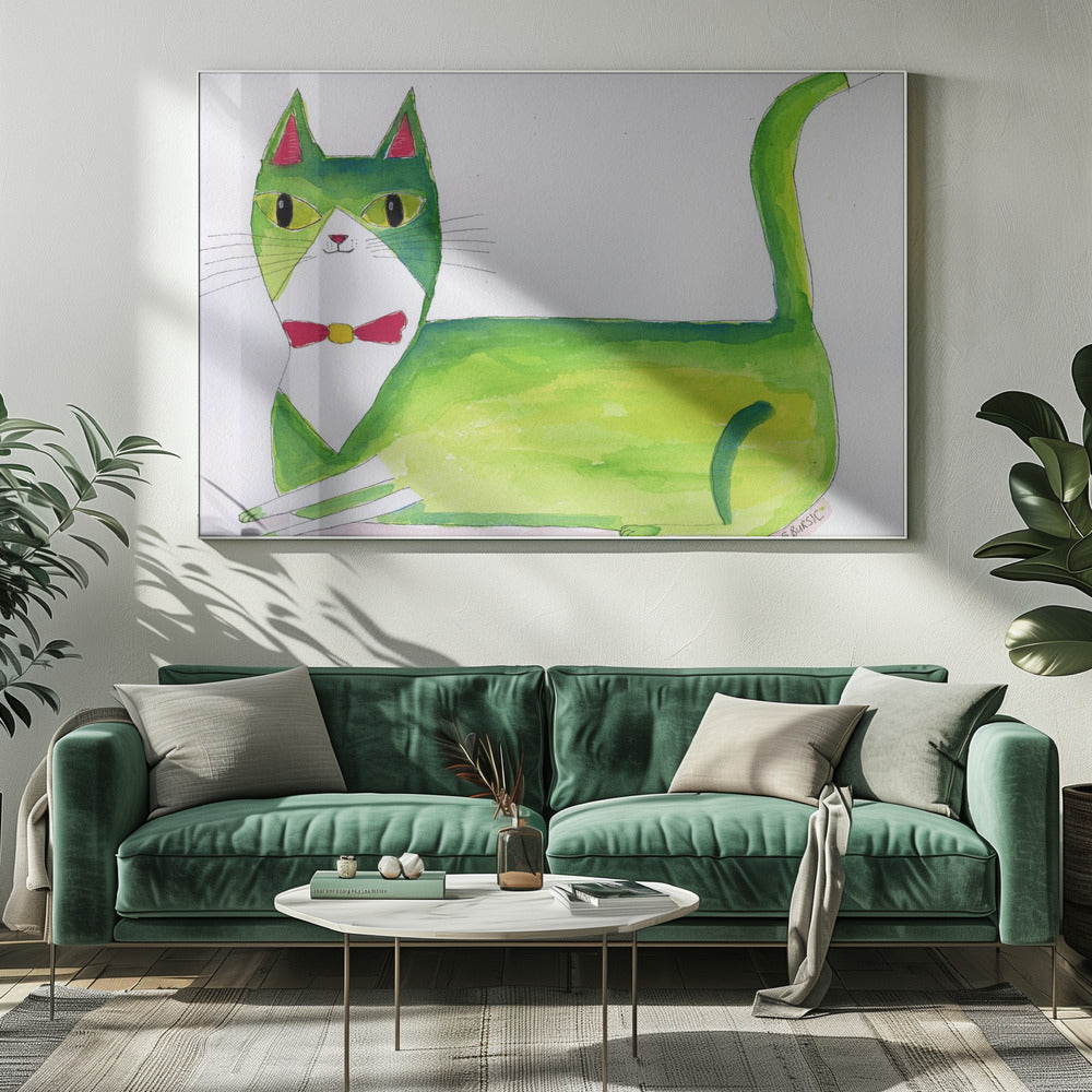 The green cat | Canvas