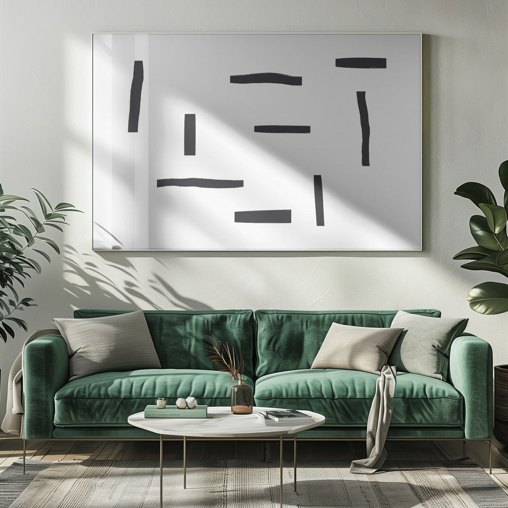 Black Lines On A White Background | Canvas