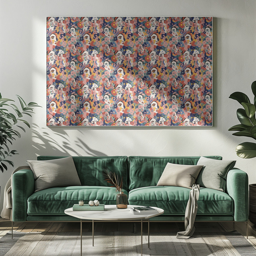 Floral Faces Harmony | Canvas