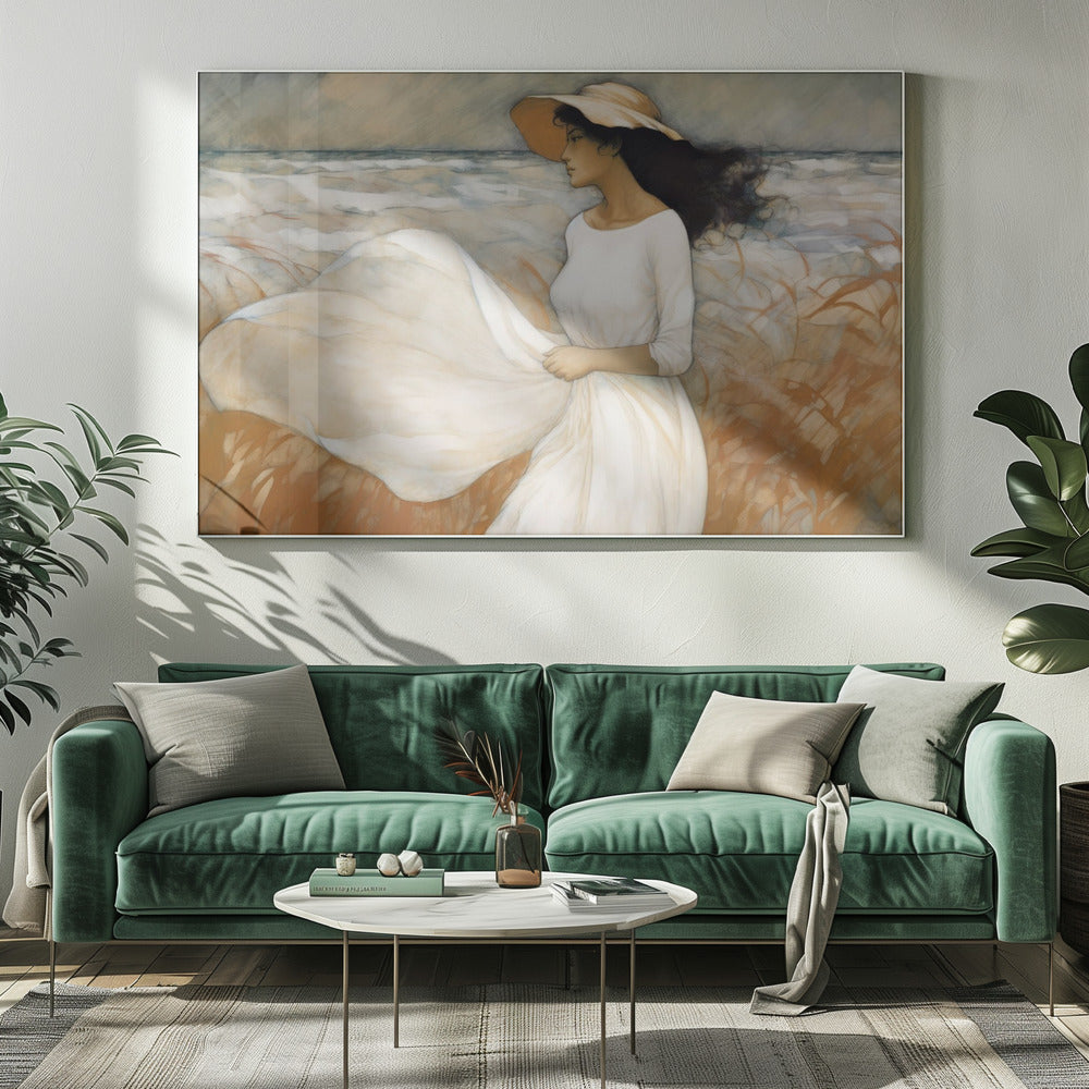 Breezy Shore Stroll | Canvas