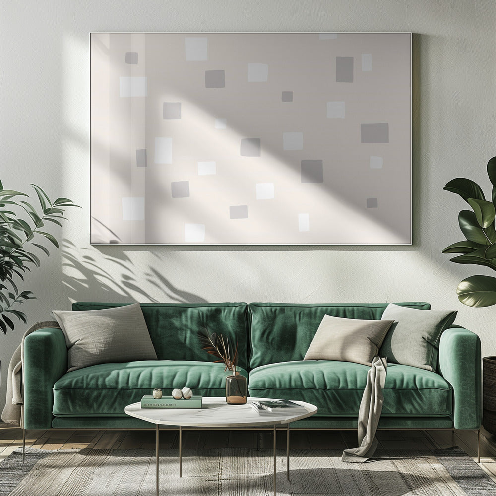 Gray And White Squares | Canvas