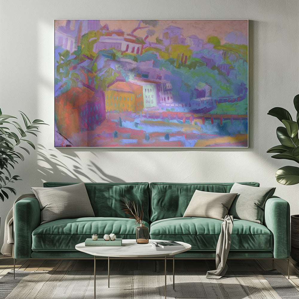 Colorful Hillside Scene | Canvas
