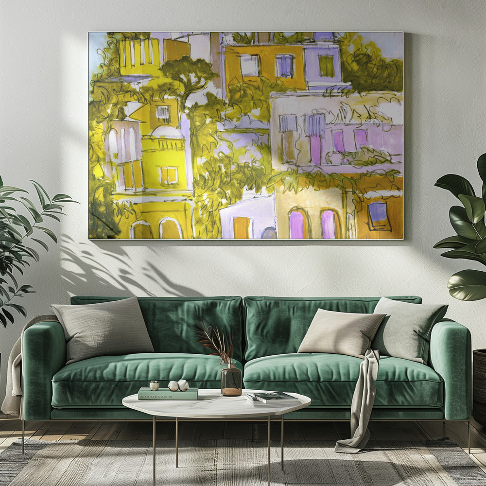 Vibrant Rooftops | Canvas