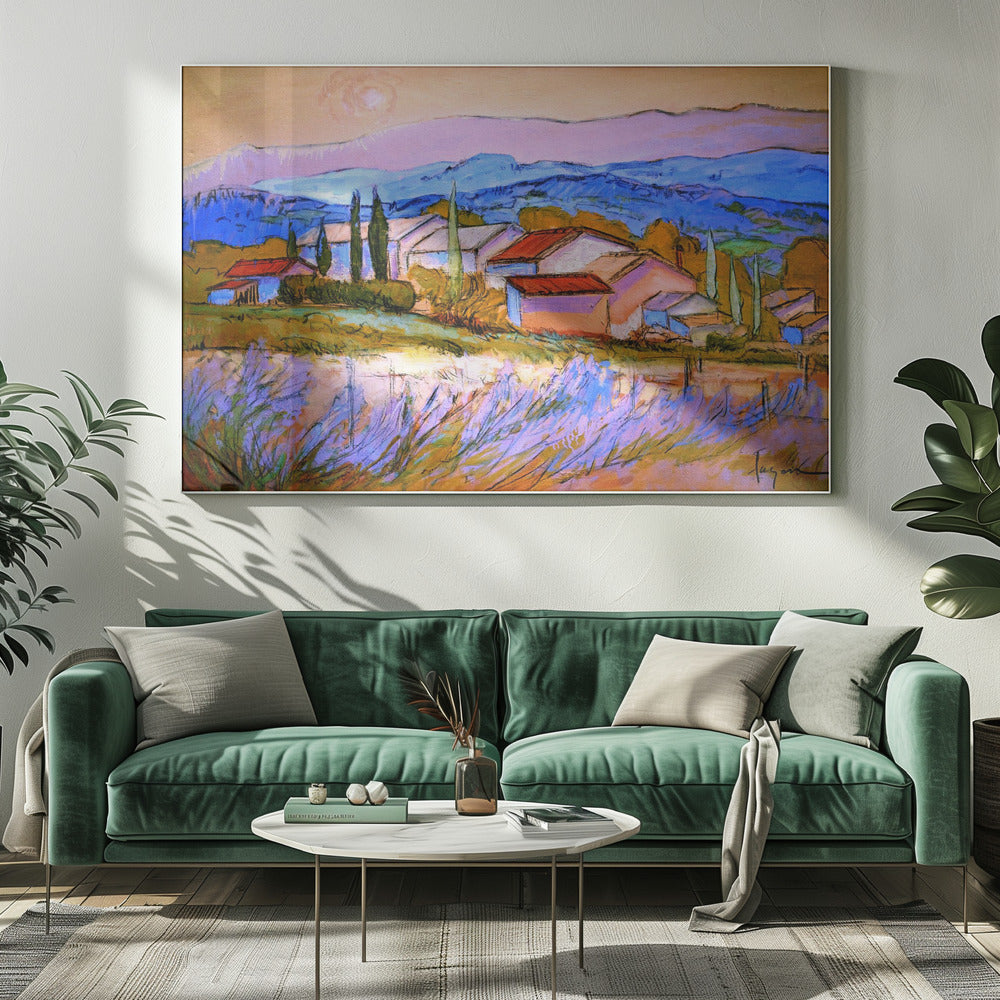 Lavender Hillside | Canvas