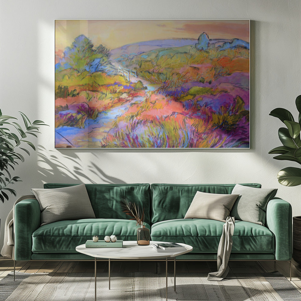 Vibrant Meadow Path | Canvas