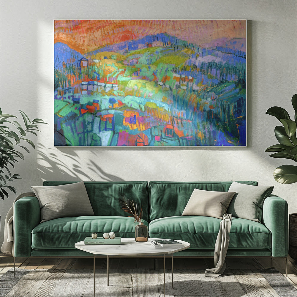 Vibrant Hillside Dreams | Canvas