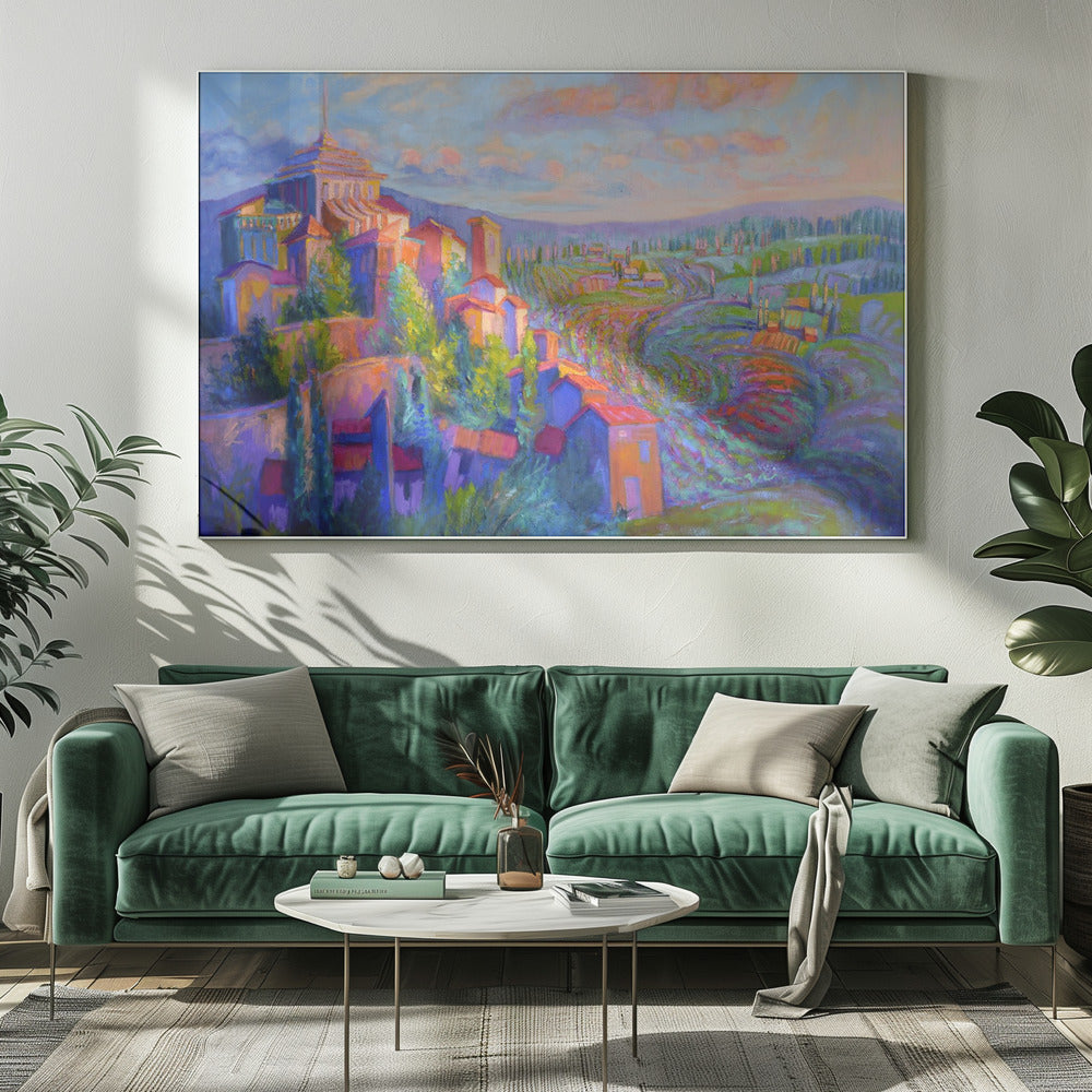 Vibrant Hillside Dawn | Canvas