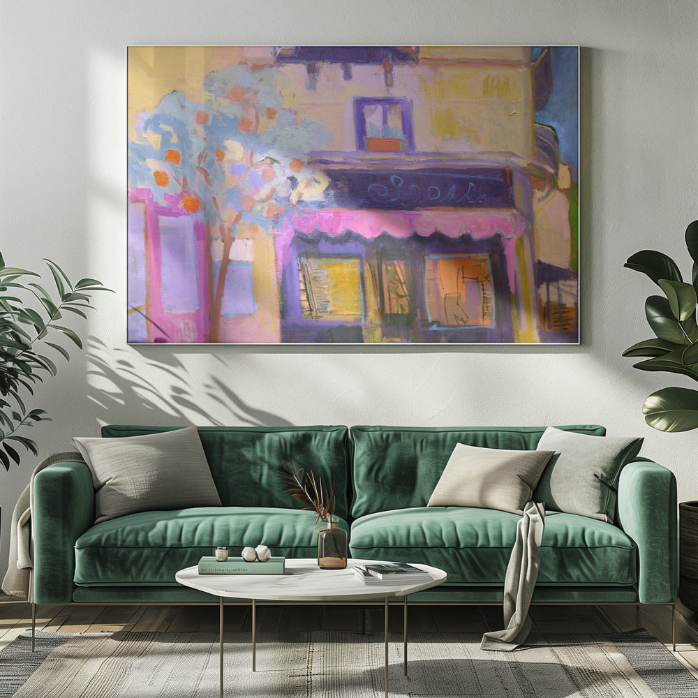 Vibrant Café Scene | Canvas