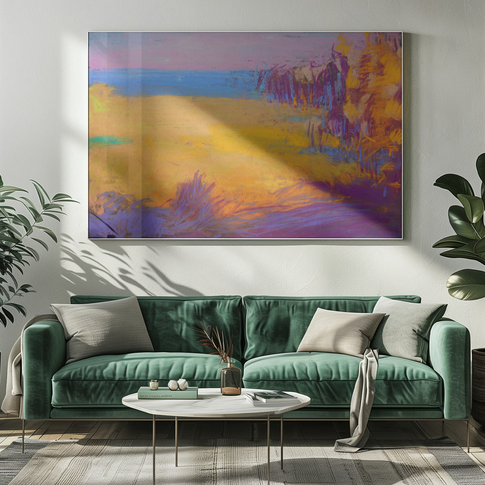 Vibrant Sunset Fields | Canvas