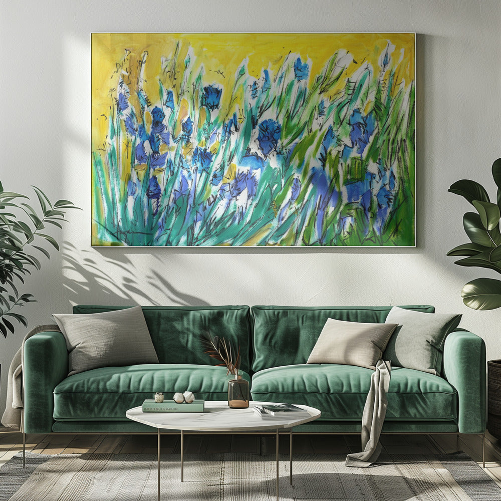 Burst of Blue Blooms | Canvas