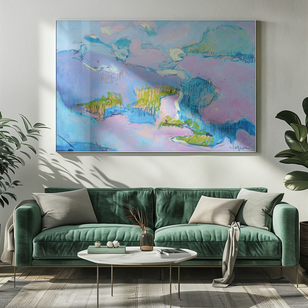 Abstract Pink Landscape | Canvas