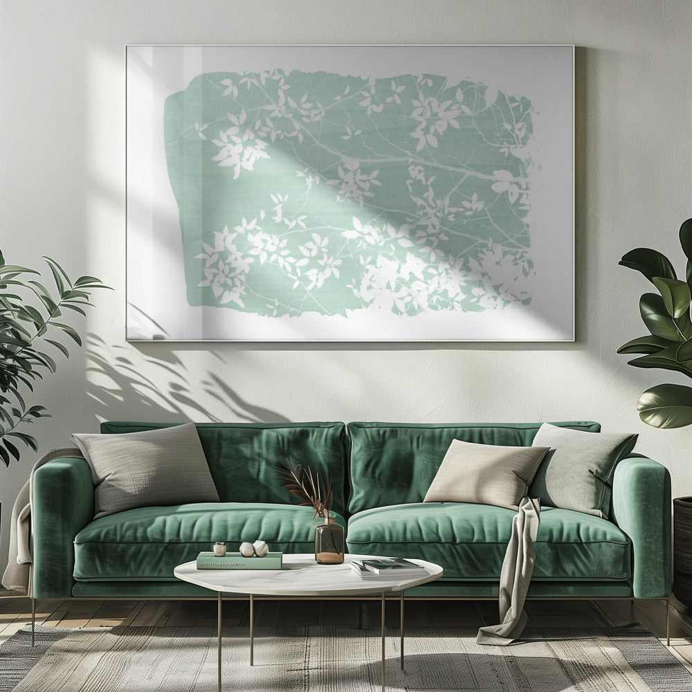 Mint Tree Foliage Silhouette | Canvas