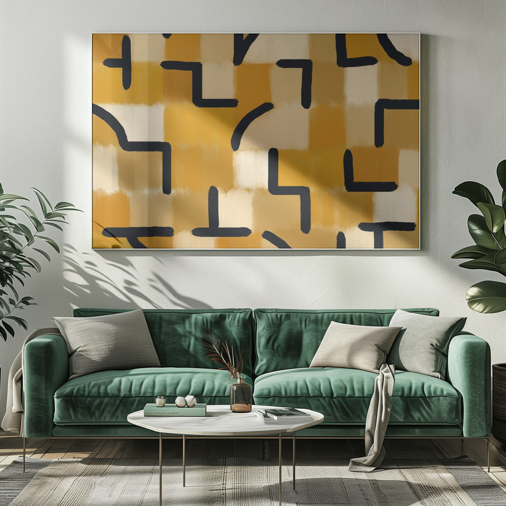 Ochre Checked Blackburn | Canvas